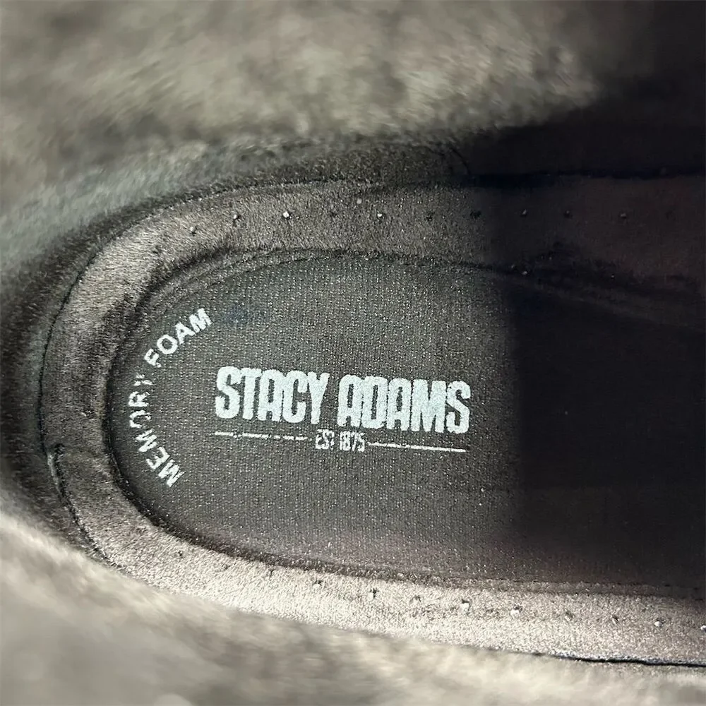 Stacy Adams Men's Blue Suede Chukka Boots Size 12 M Lace Up Memory Foam